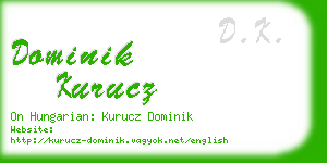 dominik kurucz business card